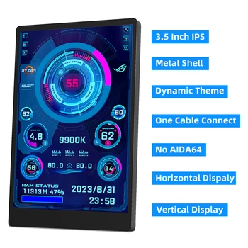 3.5 Inch IPS Type C Secondary Screen for Computer CPU GPU RAM HDD Display 320*480 USB LCD Monitor Freely AIDA64 Windows 10 11 2