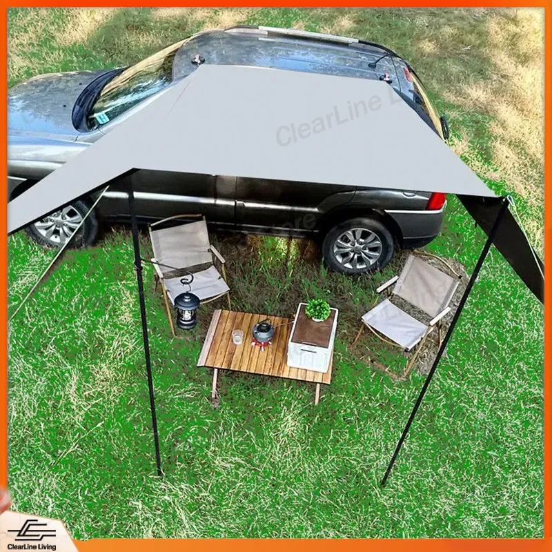 

Portable Camping Canopy Outdoor Picnic Shade Tent Sun Shelter UV Protection Waterproof Foldable Car Canopy for RV Travel