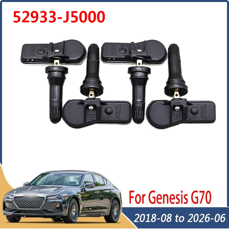

4 шт./лот автомобильный датчик шин 52933-J5000 для 2018-2024 Genesis G70 Kia Stinger TPMS 433 МГц система контроля давления в шинах 52933J5000