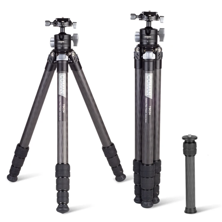 

Coman TSC14A30 Carbon Fiber Professional Tripod CNC Precision No-column Design Portable