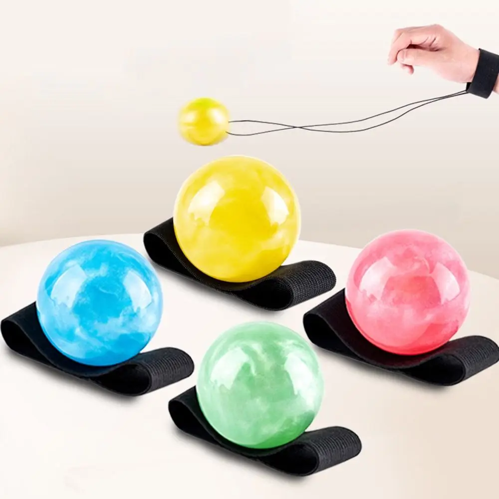 Rubber Return Sponge Ball Game Exercises Hand Throw Back Ball Wrist String Bounce Ball Nylon String Elastic Rubber Hand Ball