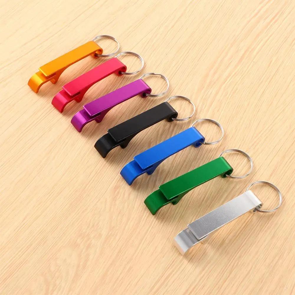 Metal Mini Pocket Aluminum Alloy Kitchen Gadgets Party Favor Gifts Wedding Supplies Beer Bottle Opener Keychain Bottle Opener