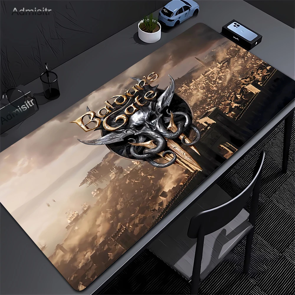 Baldurs Gate 3 Mousepad HD Printing Computer Gamers Desk Mat Locking Edge Non-slip Mouse Pad XXL 90x40cm Keyboard PC Desk Pads