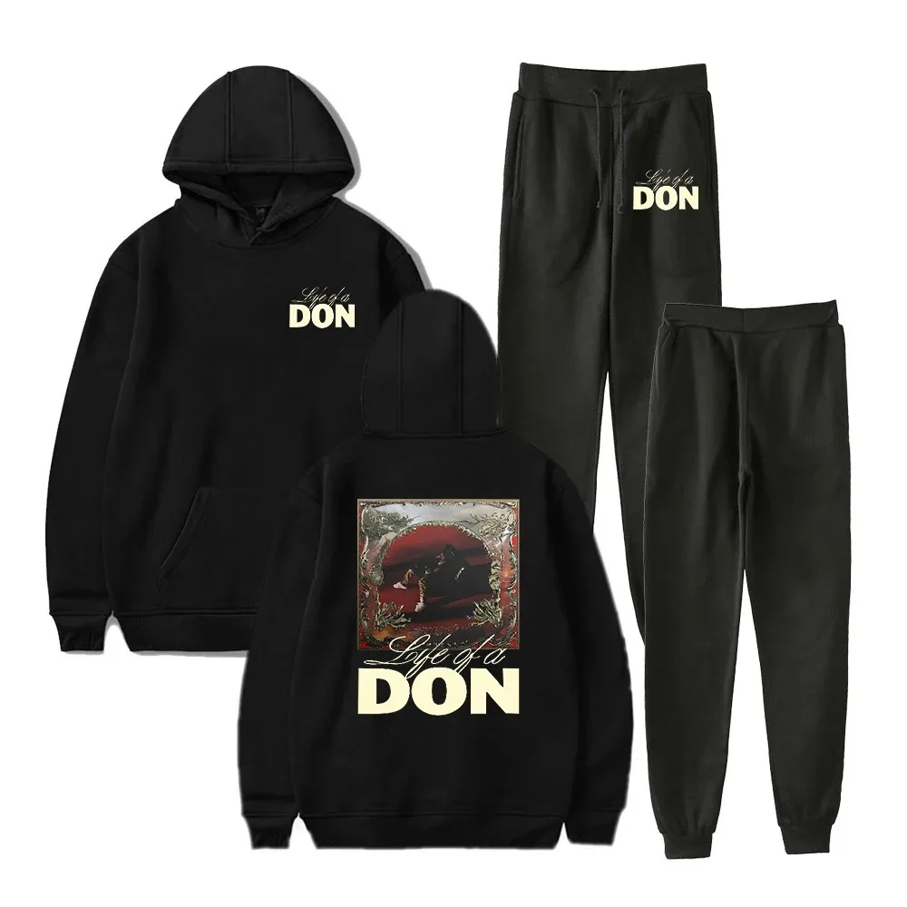 

A vida de homens e mulheres de Don Toliver de um não jogger calças, moletons e moletons, World Tour Merch, 2 Piece Set, 2024