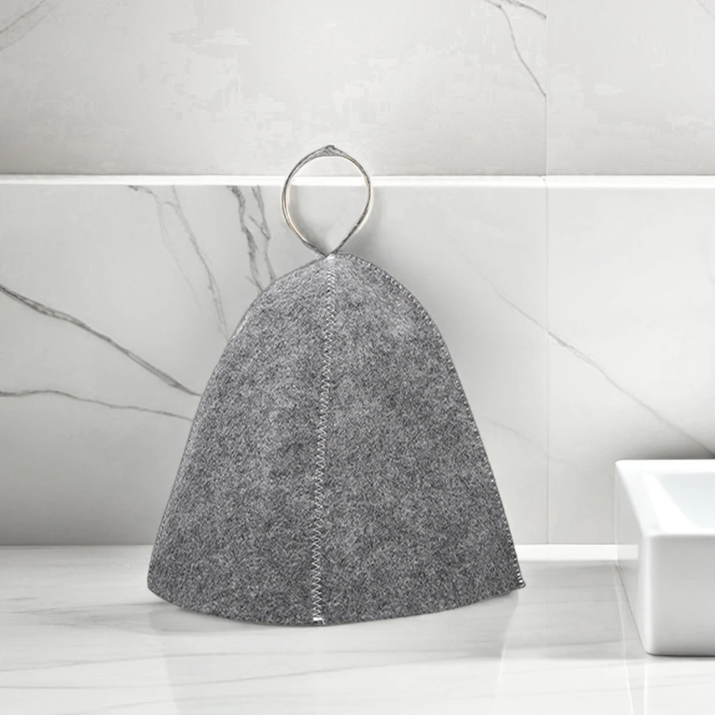 

4 Pcs Sauna Hat Felt Steam Vaporarium Absorbent Water Insulation Bathing Men Women Spa Reusable Facility Sauna Cap Heat