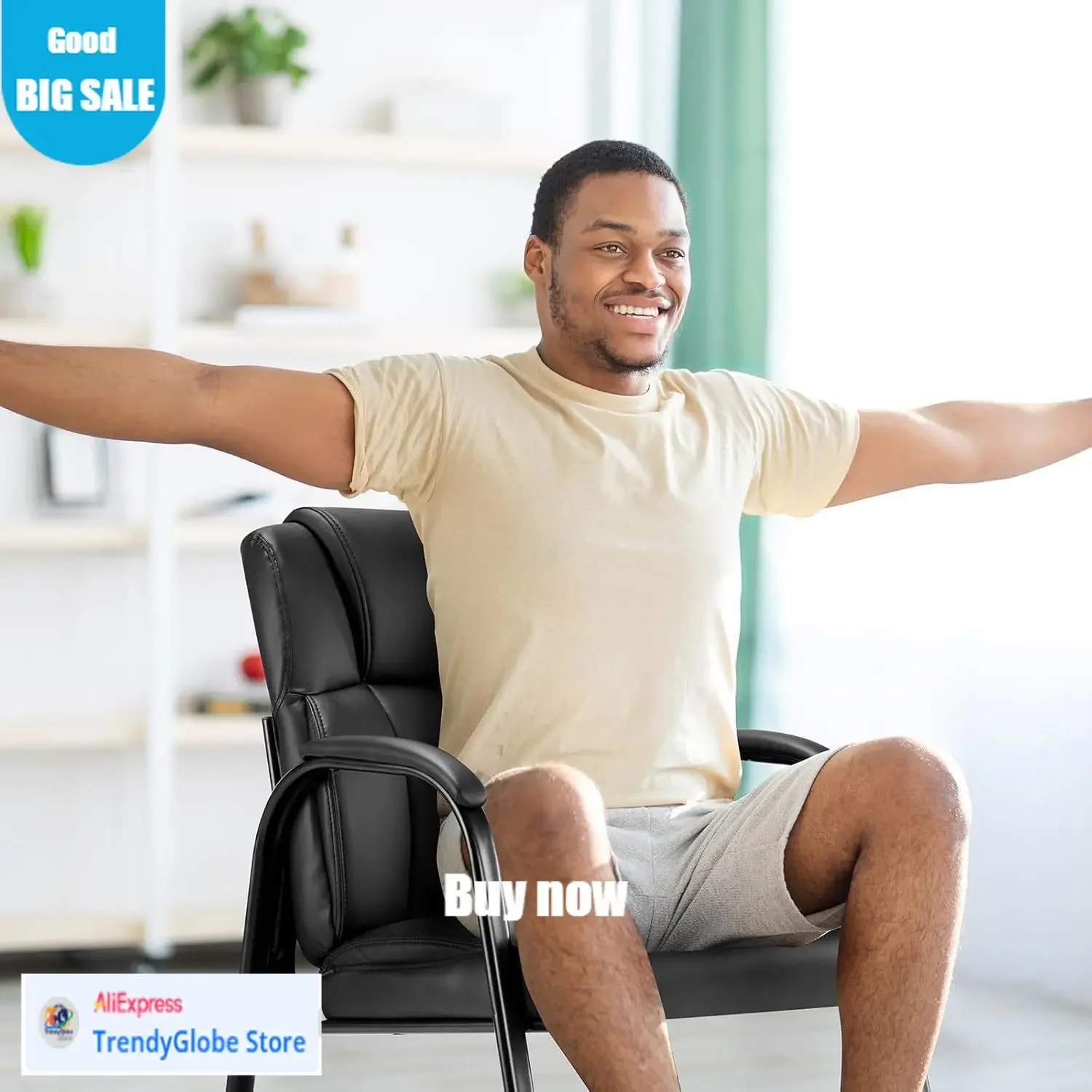 

Бестселлер: Идеальные стулья для зоны ожидания, комплект из 2 штук, стационарные офисные кресла для приемной без колес, с удобными мягкими подлокотниками и сиденьем B.