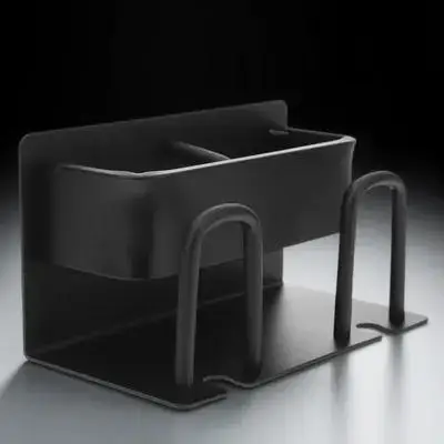 

Wall Mounted Toothbrush Holder Rack Organizer Aluminum Space Rustproof Bathroom Storage Shelf Dry Clean Easy Install Adhesive
