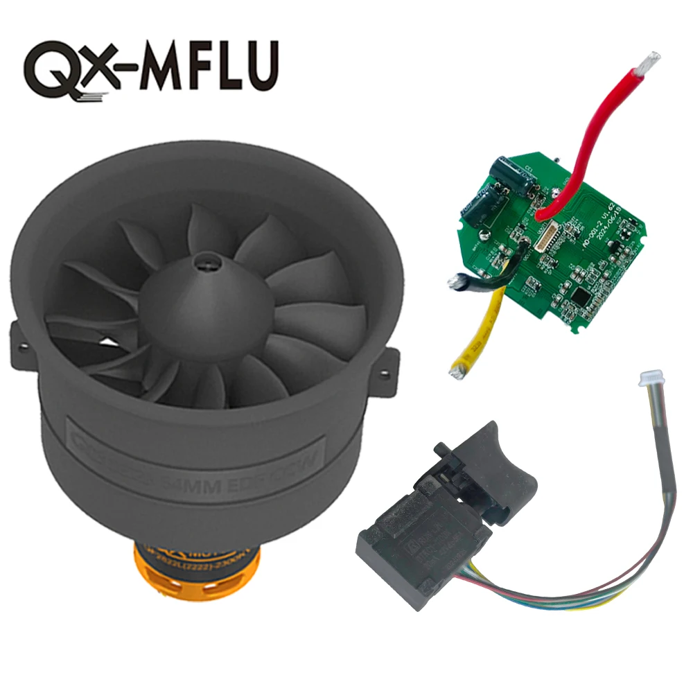 

Violent fan accessories 50mm 64mm 70mm EDF Brushless motor KIT 1000W controller esc blower switch for Turbo fan blower