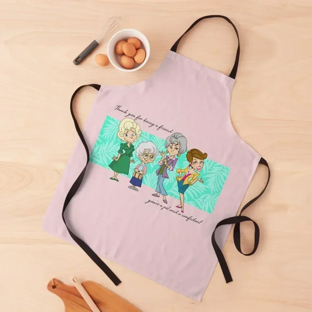 

thank you for being a friend Apron Chef Uniform Woman men's barbecue kindergarten teacher christmas decoration Apron
