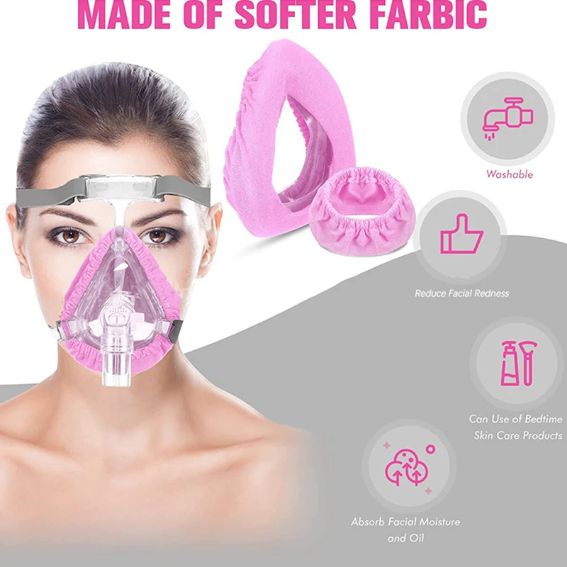 Fodere per maschere CPAP coperture Comfort in tessuto riutilizzabili riducono le perdite d'aria irritazione della pelle maschera nasale Pad accessori per ventilatori