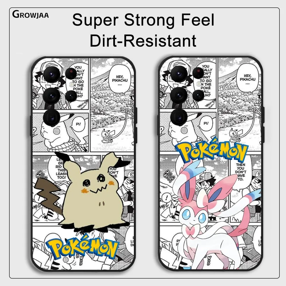 

Mimikyu Cute Sylveon Phone Case for Samsung Galaxy S24 Ultra S22 S23 Ultra S21 S20 5G Protective Silicone TPU Funda