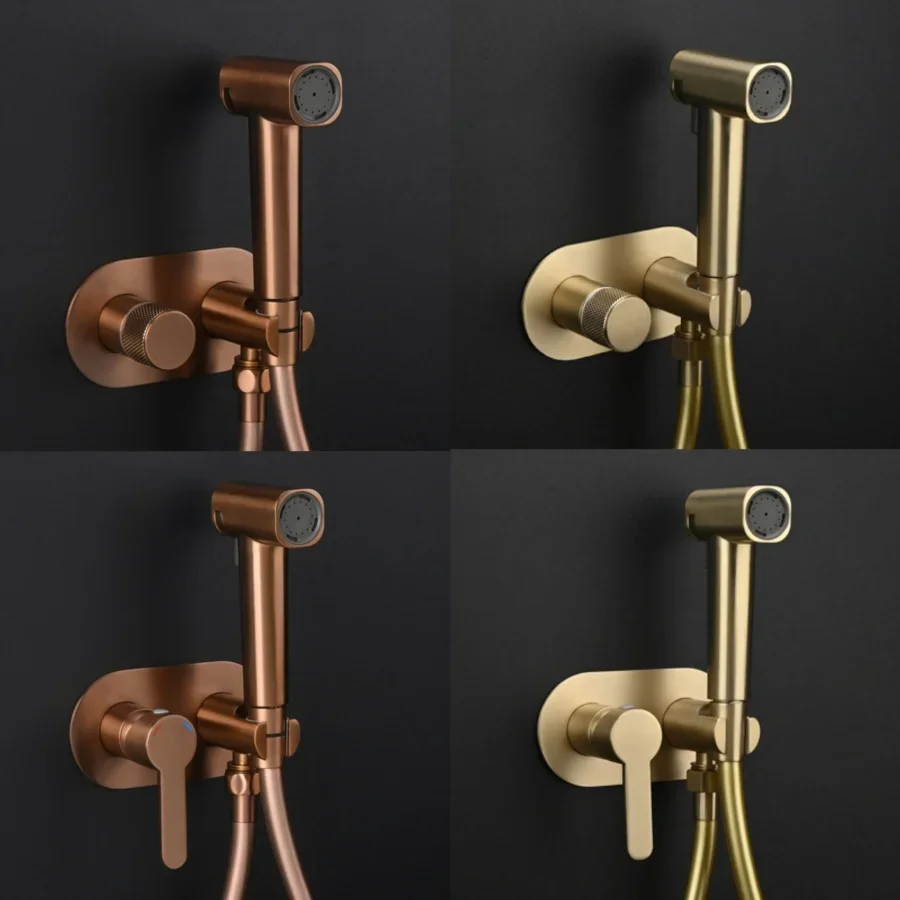 Hot Cold Bidet Sprayer Set Ducha Higienica Pra Banheiro Bathroom Toilet Sprayer Handy Bidet Shower High Pressure Nozzle