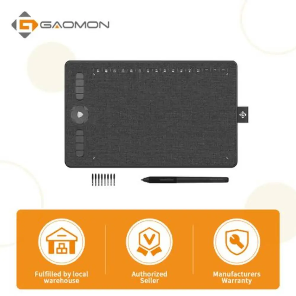 GAOMON M1230 12 Inch Tablet has 8192 Levels of Pressure Sensitivity and can be connected to Android Phones with 8 Shortcut Keys