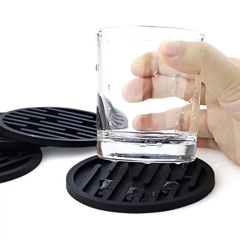 Silicone Mat Heat Resistant Cup Mat Coasters Round Non-slip Table Placemat Tools