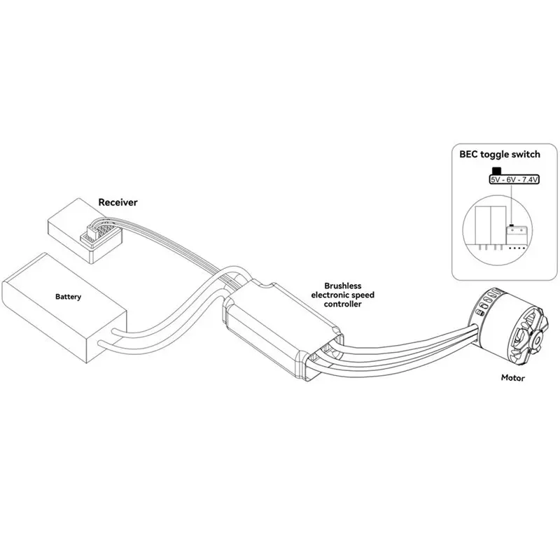 

AS96 - Бесщеточный регулятор скорости (ESC) 80A для радиоуправляемых самолетов с фиксированным крылом, 2-6S, с BEC 5В/6В/7.4В, KT 3D