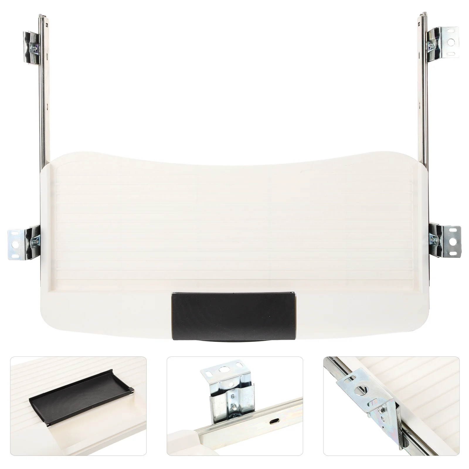 مجموعة واحدة من حامل لوحة المفاتيح المنزلق تحت المكتب للمكتب، حامل لوحة المفاتيح المريح مع مساحة تخزين الماوس، درج متعدد الأغراض لـ #2