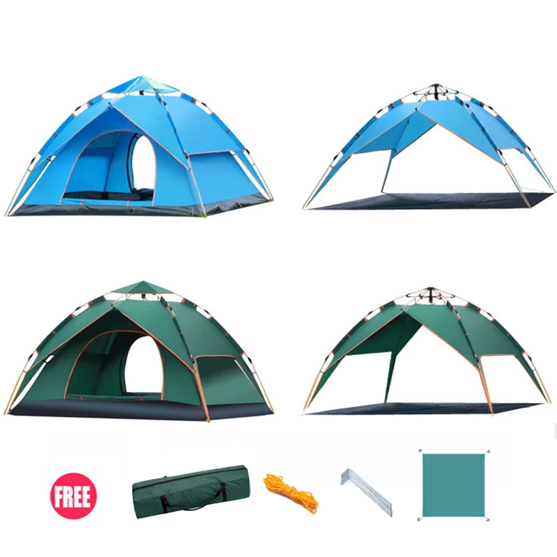 Portable Family Camping 2 layers Tent Single Layer Use Suit For 3-6 People Easy Instant Setup For Sun Shelter,Travelling,Hiking