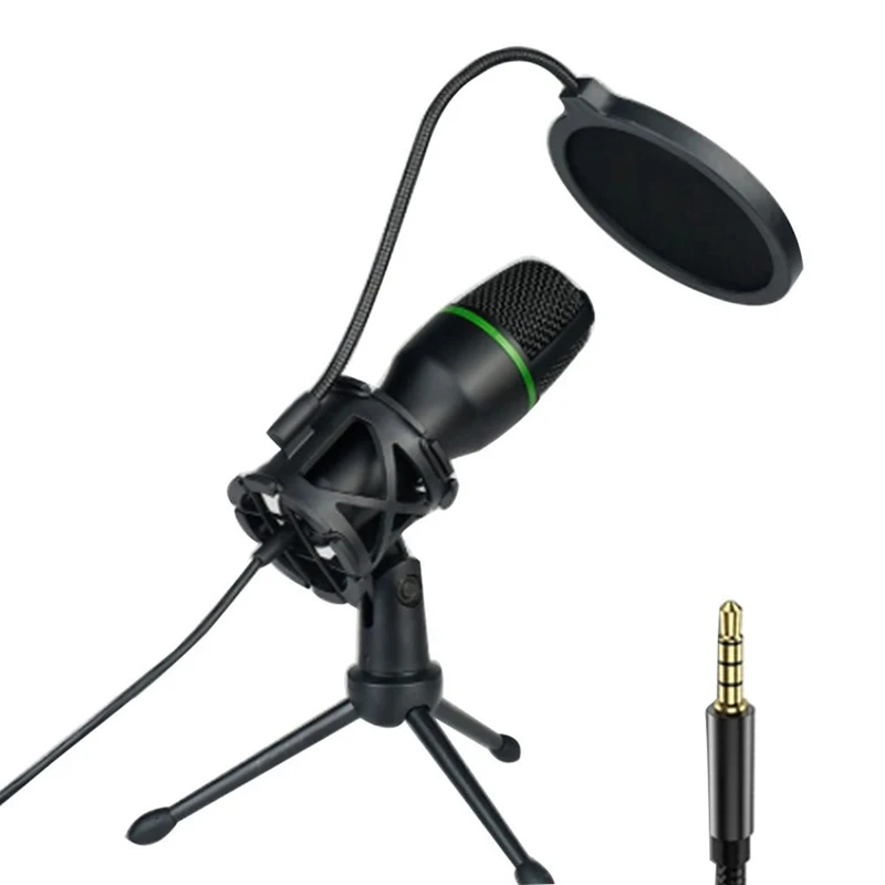 Professional USB Condenser Microphone Live Streaming Microphone For PC Laptop Video Games Youtube Podcasts