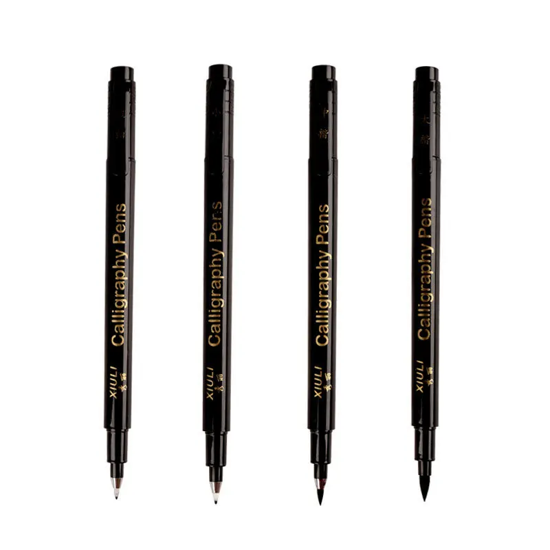 2-4pcs Soft Hair S/M/L Regular Script Pen Very Fine Sketch Can Add Ink Scripture Copying Pen Signature Practice Calligraphy Pen