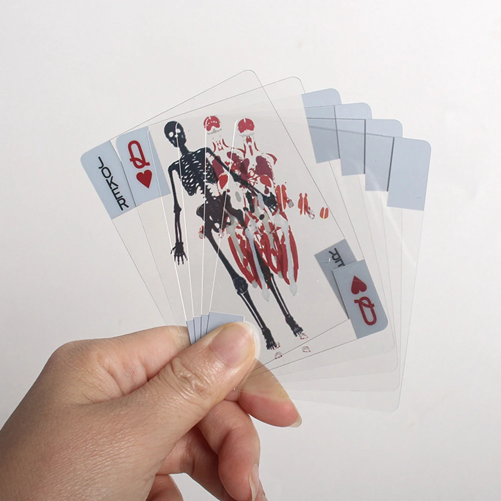 바디 데크 카드 재사용 가능한 3D 이미지 교육 카드 해부학 매니아를 위한 다목적 바디 투명 플레잉 카드