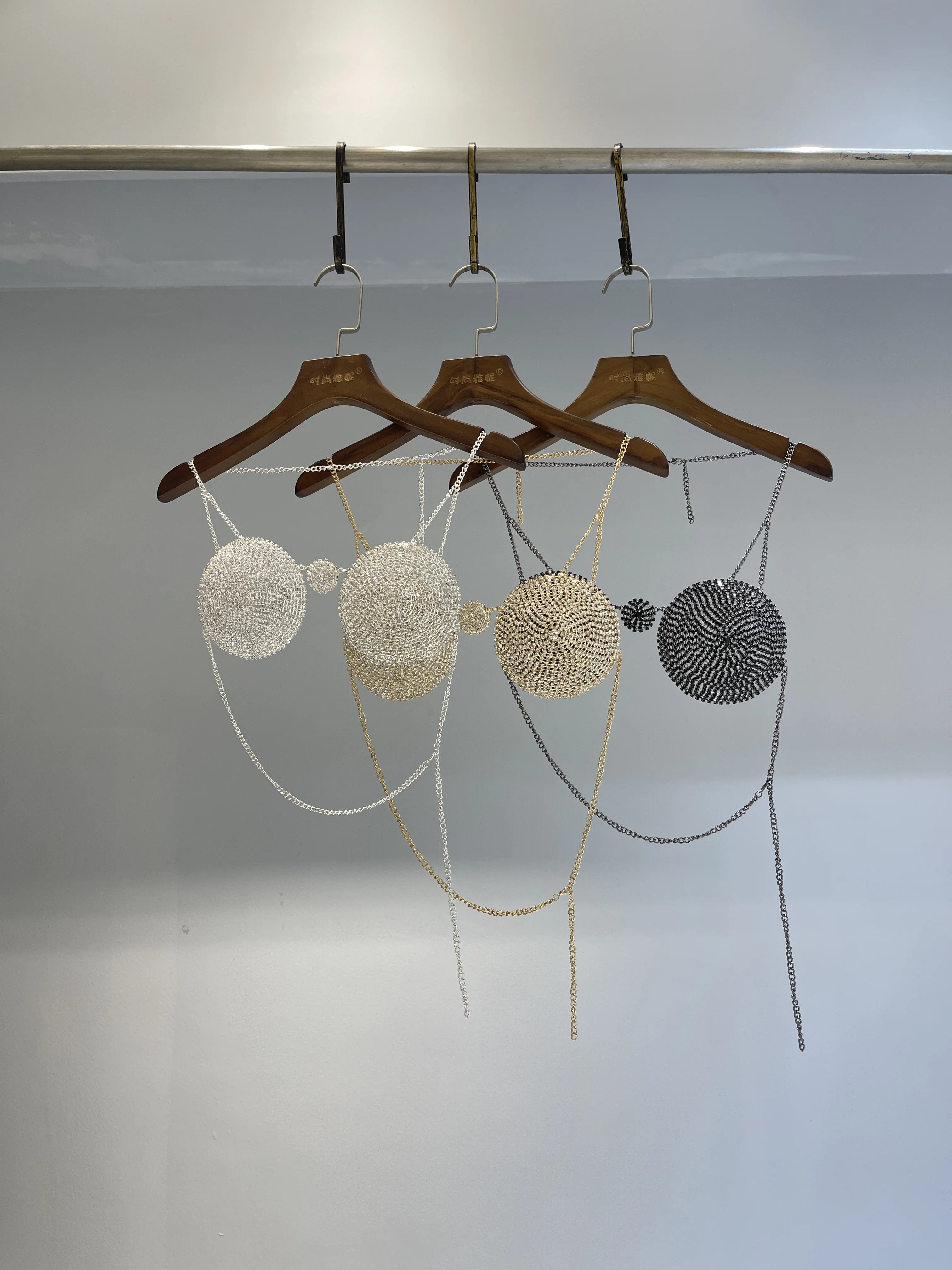 Sexy Neckholder Strass Korsett Crop Top Damen Kleidung Club Party Top Hotwife Bralette Festival Outfit Damen Tops