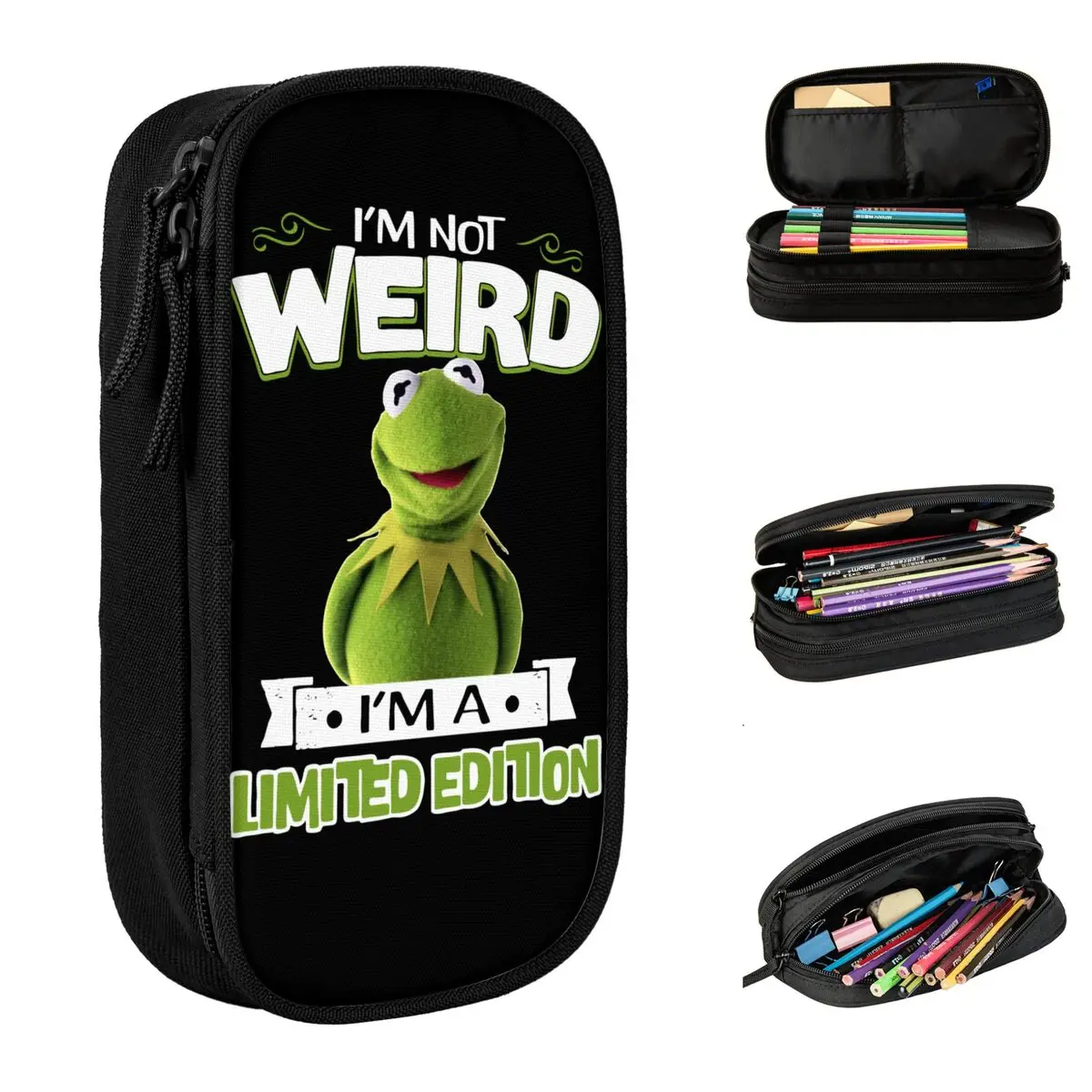 Muppet Kermit Frog I'm Not Weird I'm A Limited Edition Pencil Case Pencil Pouch Pen Girl Bag Students School Gifts Stationery