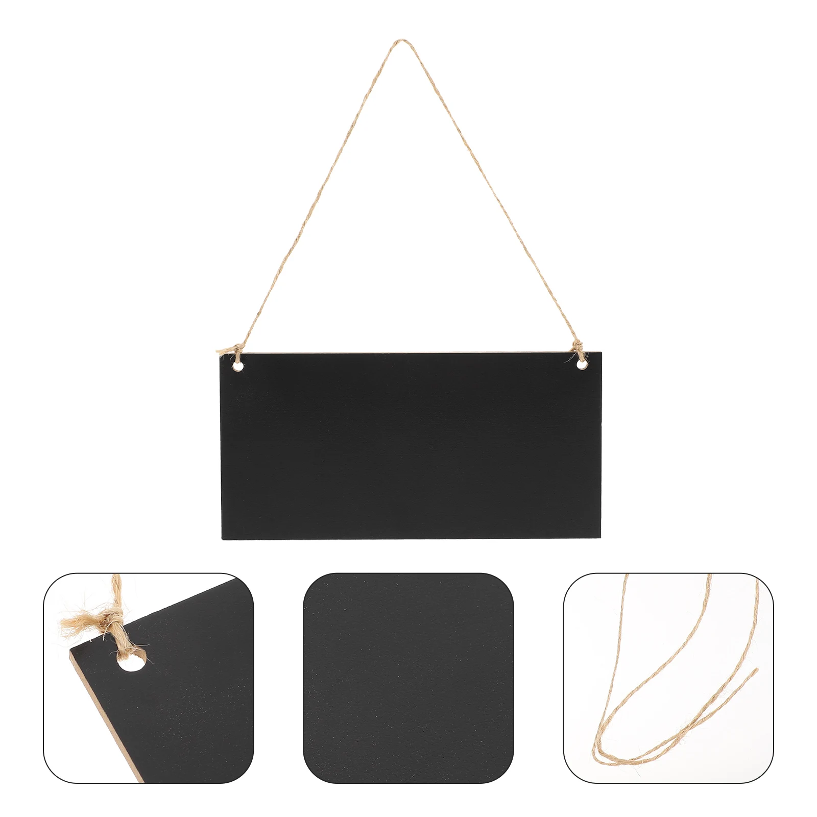 2 Pcs Wooden Blackboard Pendant Decorations Small Chalkboard Hanging Sign Door