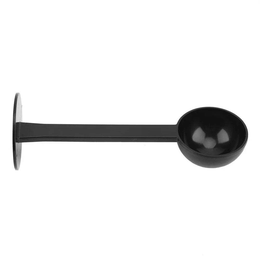 2-In-1 Design Coffee Measuring Spoon Black Color Plastic Material Espresso Scoop Tool Multifunctional Integrated Tamper