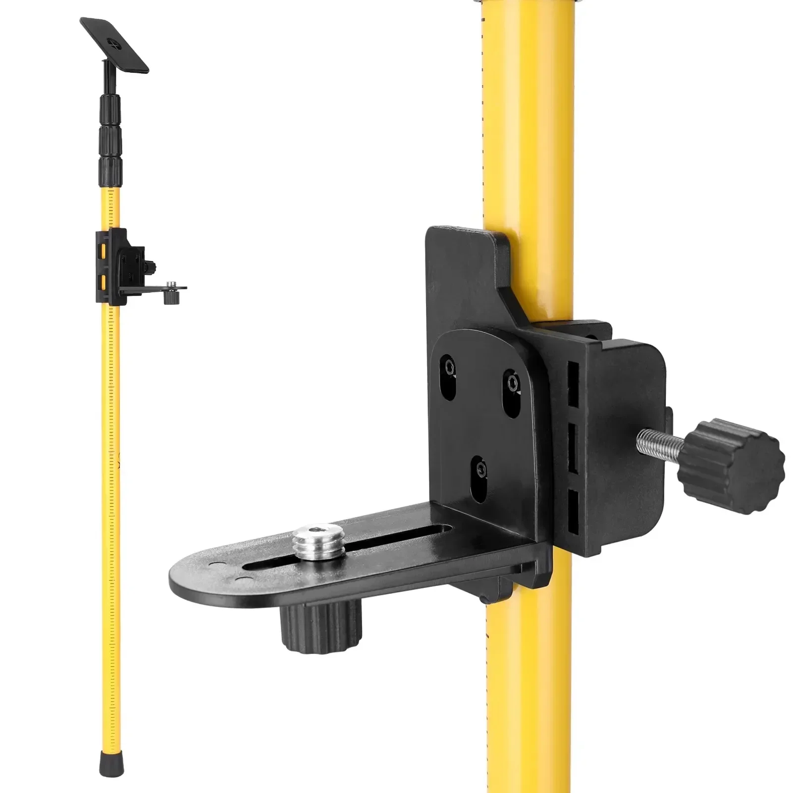 Pole Aluminum Alloy Adjustable Lift Extend Bracket Holder Stand Support for 1/4''& 5/8'' Laser Level