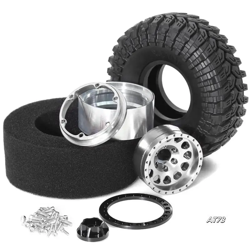 4PCS 1.9 Metal Beadlock Tires Claw Mud Terrain Wheel Tires For FCX10 Axial SCX10 Pro SCX10 UTB18 TRX4