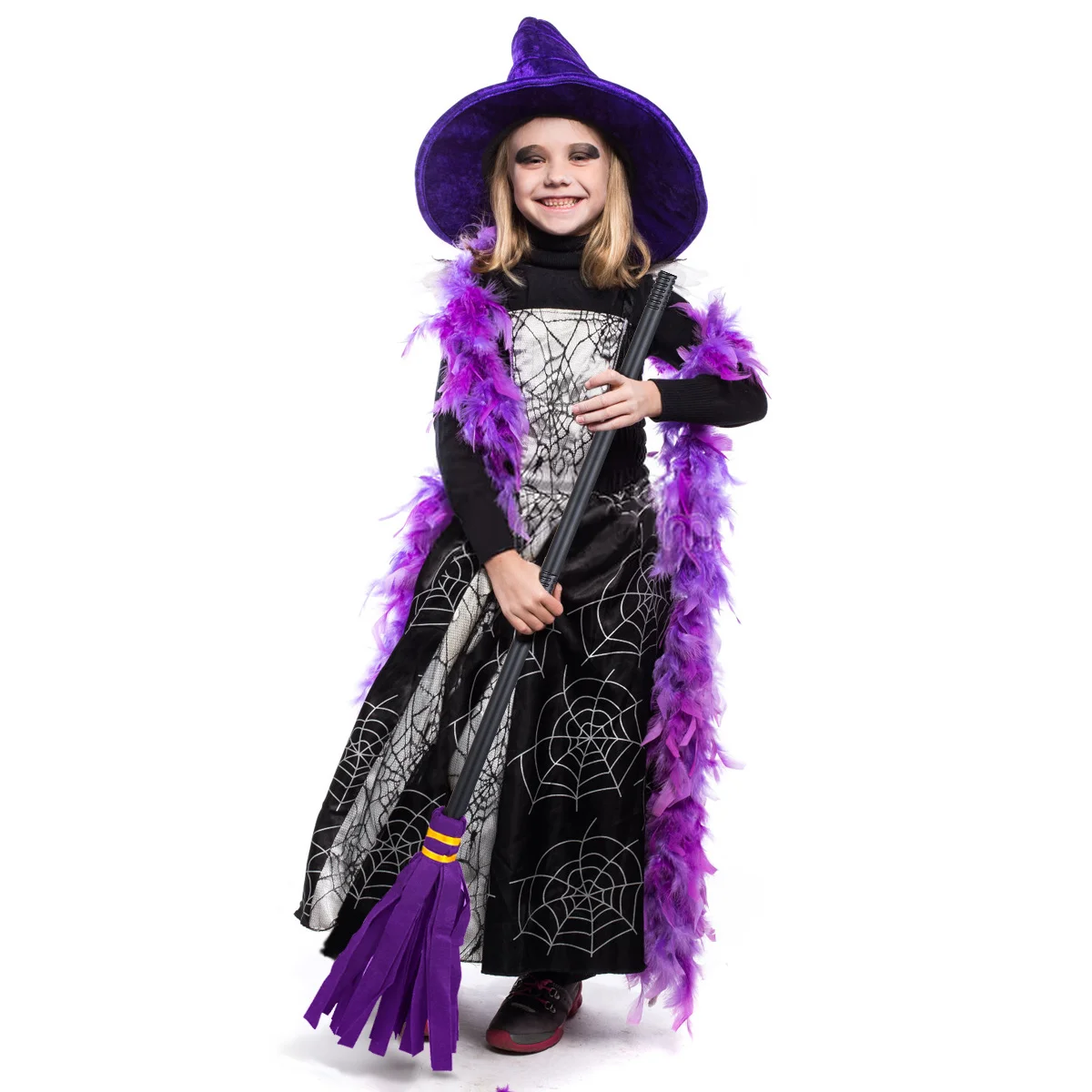 

Halloween Witch Broom Costume Decorative Prop Premium Material Durable Cosplay Party Favor for Adults Miracle Broom