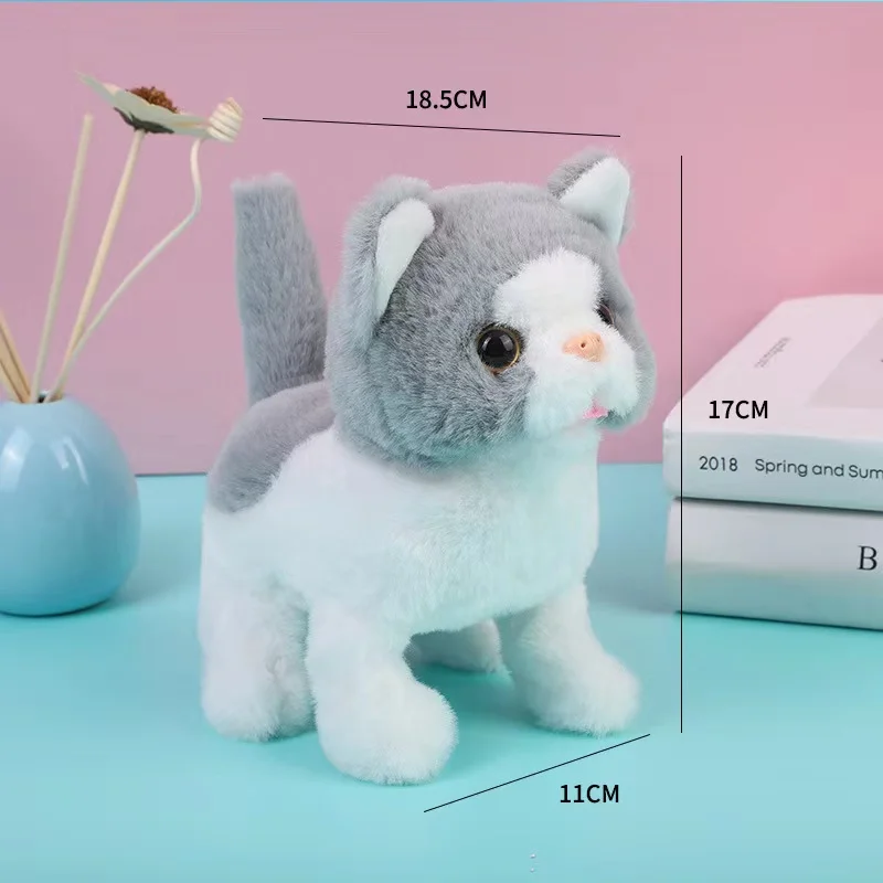 Kinderen Geluid Interactieve Kat Elektronische Baby Puzzel Pluche Puppy Lopen Schors Robot Hond Speelgoed Voor Kinderen Jongens Meisjes Verjaardagscadeaus