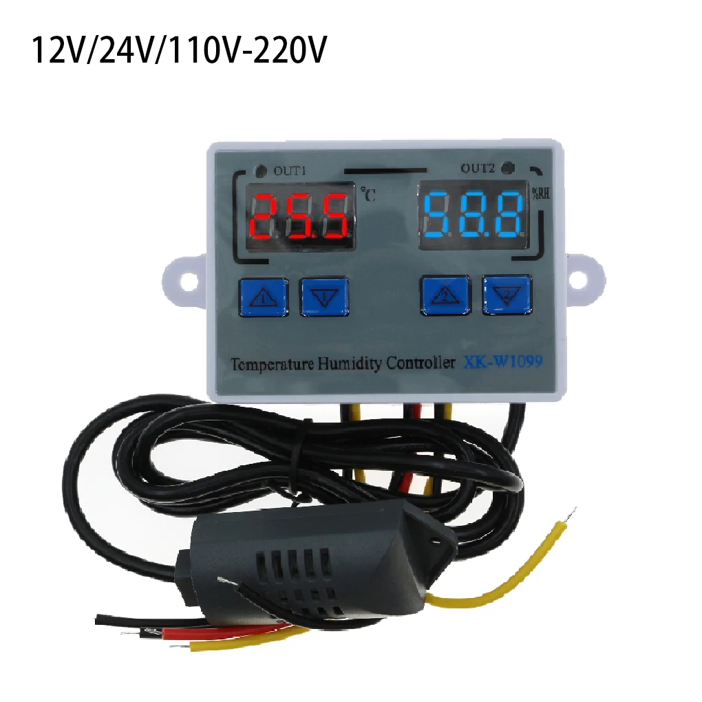 Thermostat LED Screen Temperature Controller 24V Multipurpose Household Supplies 0 °C-100 °C Cooling Control Hygrometer