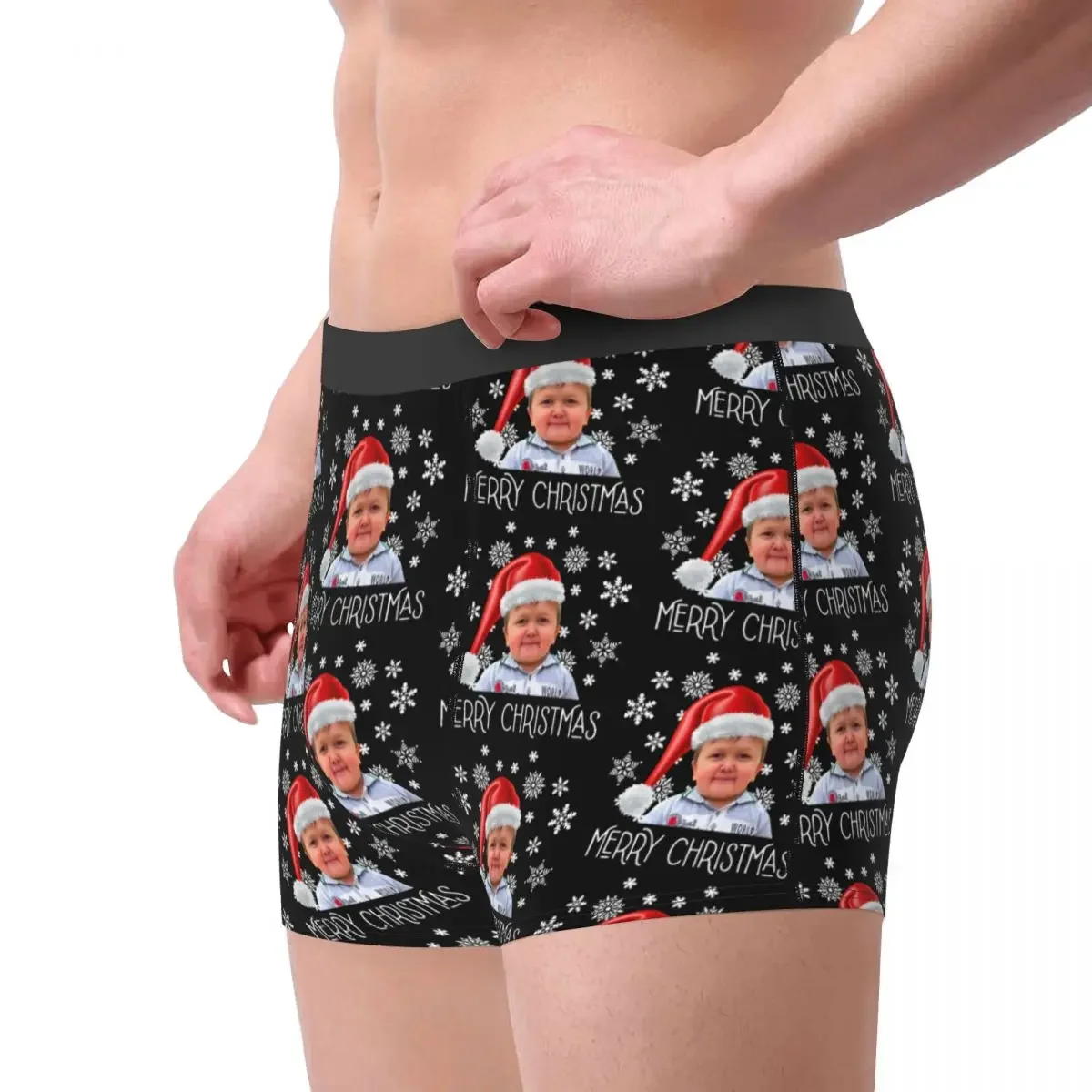 Hasbulla Christmas Men Underwear Khabib Blogger Boxer Shorts Panties Sexy Breathable Underpants for Male Plus Size