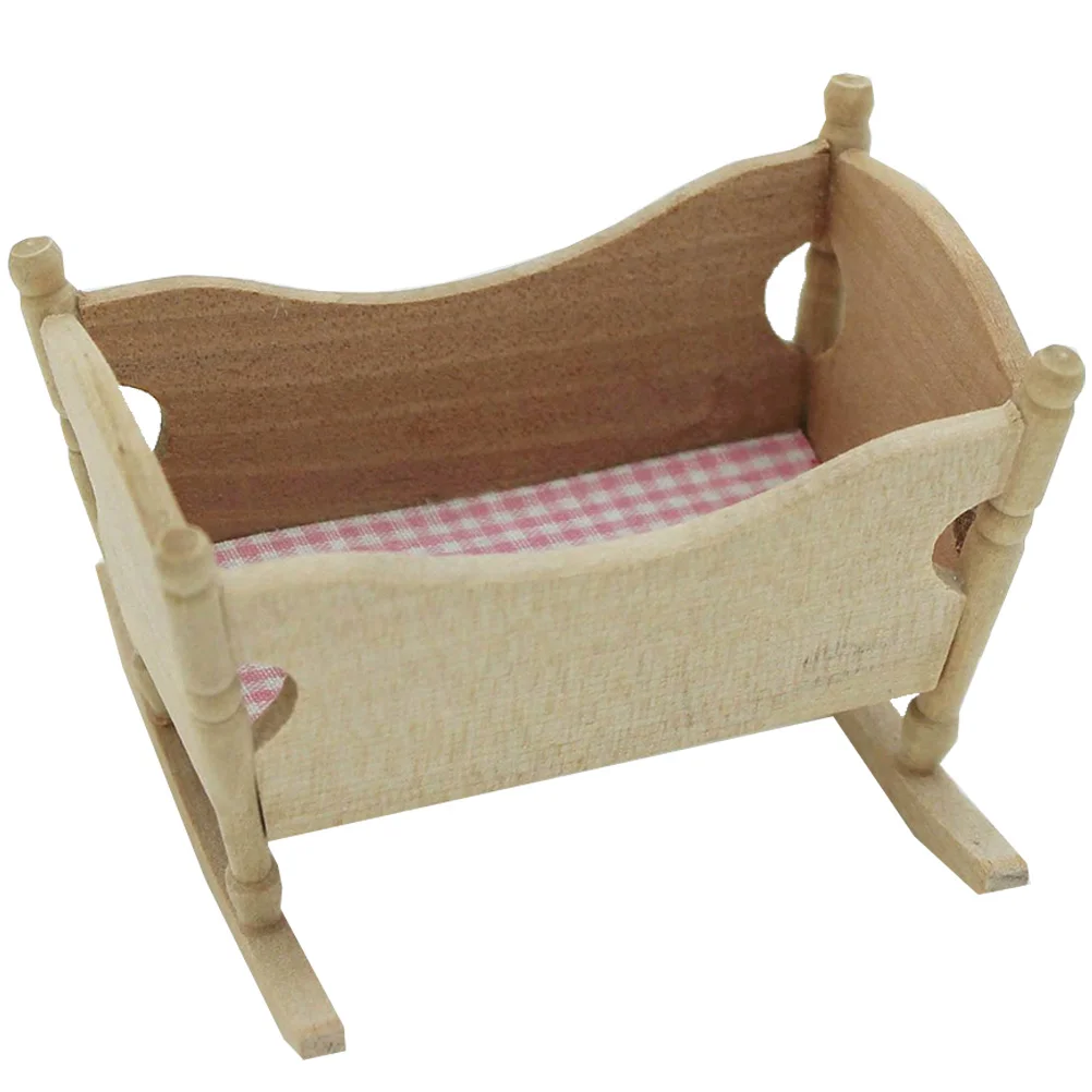 

House Cradle Baby Bassinet Princess Toy Mini Furniture Children’s Toys Kids Miniature Model Dining Table