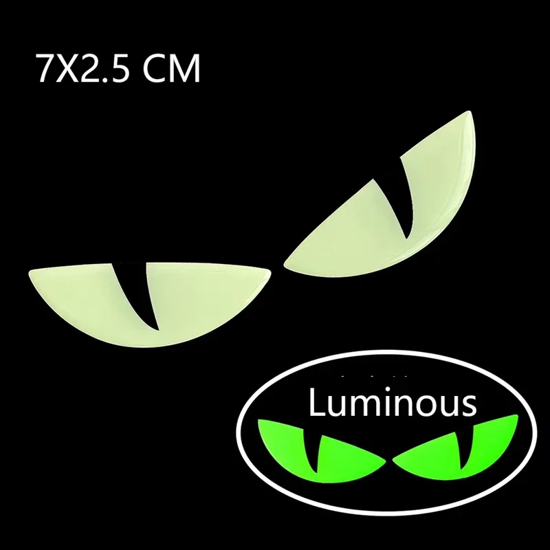 Reflective Devil's Eye Stickers For Car and Motorcycle Decor Luminous Improves Night Visibility Safety Durability Decor Parts