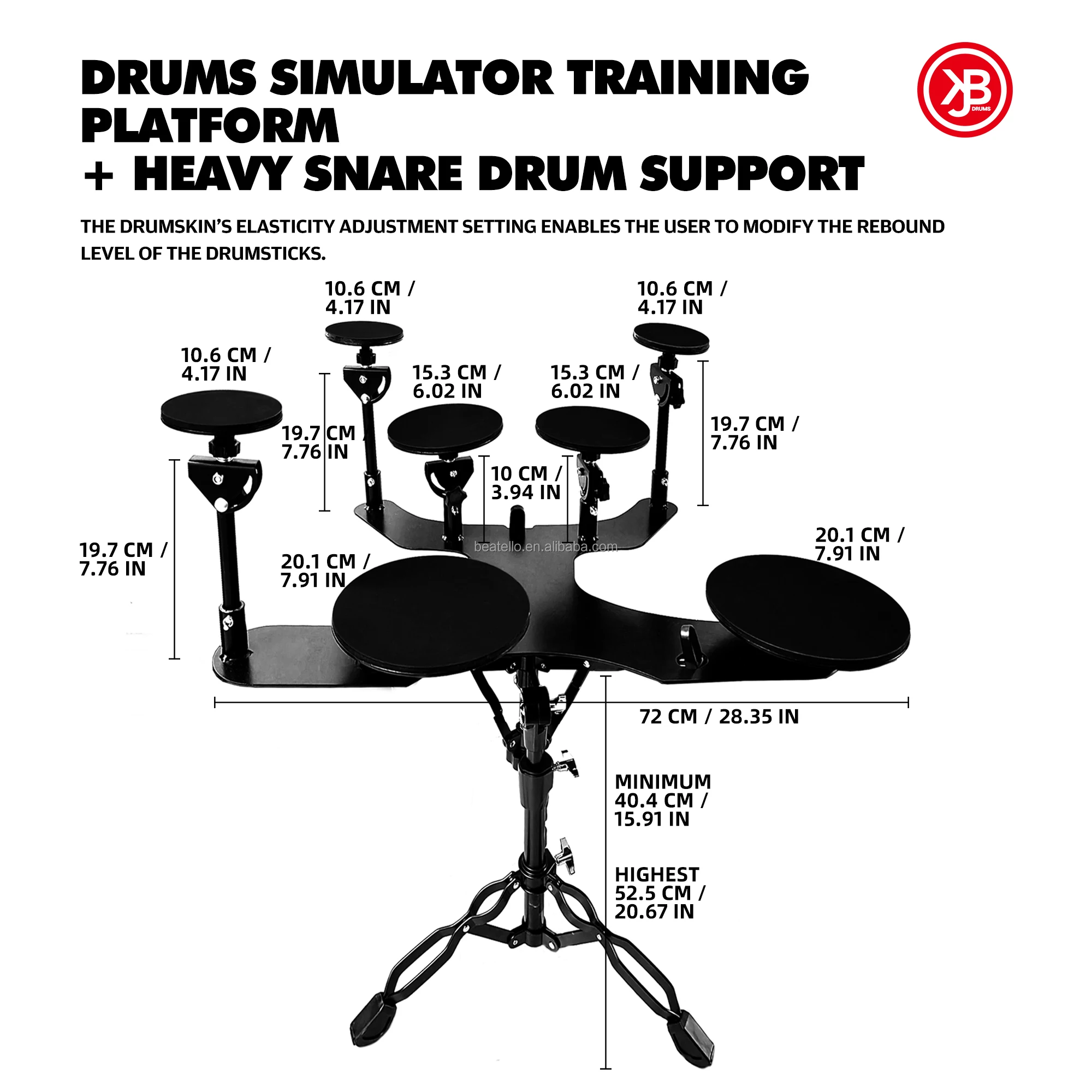 Digital Electronic Drum Set 5 Drums 3 Cymbals Mesh Head Electric Drum Kit For Kids Beginners Practice Training