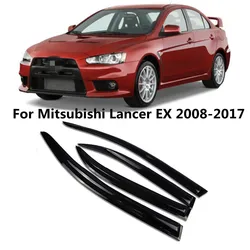 For Mitsubishi Lancer EX 2008-2017 Car Accessories Window Visors Rain Sun Guard Vent Wind Deflector Weathershield Moulding Trim