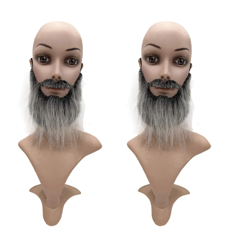 Fausse Barbe Longue Fluff Barbes Cosplays Props Halloween Fausse Barbe Moustaches Drôles Dropshipping