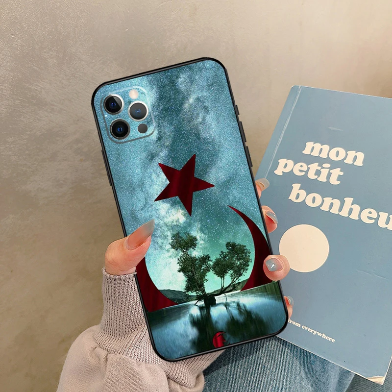 تركيا العلم التركي القضية آيفون 17 الهواء 16 15 14 13 11 12 برو ماكس 13 ميني XR 15 16 زائد 16e الغطاء الخلفي شل