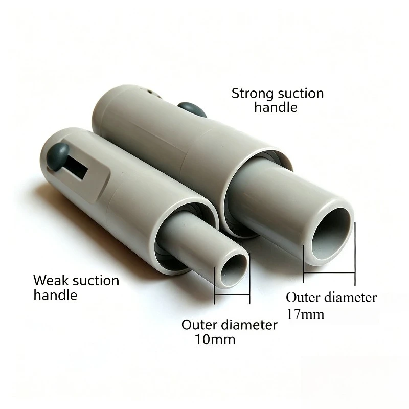 Dental Materials Accessories Grey Plastic with Switch Strong Suction Handle Adjustable Weak Suction Head Salivary Aspirator