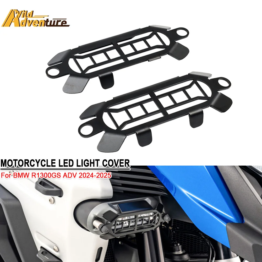 

R1300GS ADV Motorcycle LED Auxiliary Light Cover Lamp Protection Guard Grille For BMW R1300 GS Adventure 2024 2025 Protector