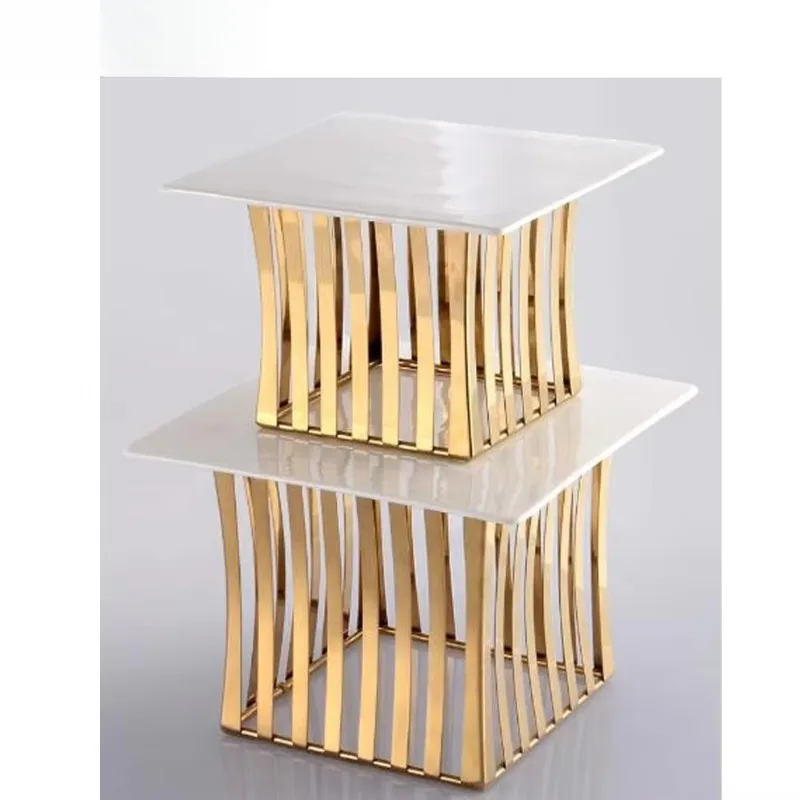 

Catering Equipment Supplies Dessert Tables Golden Stainless Steel Decorative Pastry and Cake Tools Display Catering