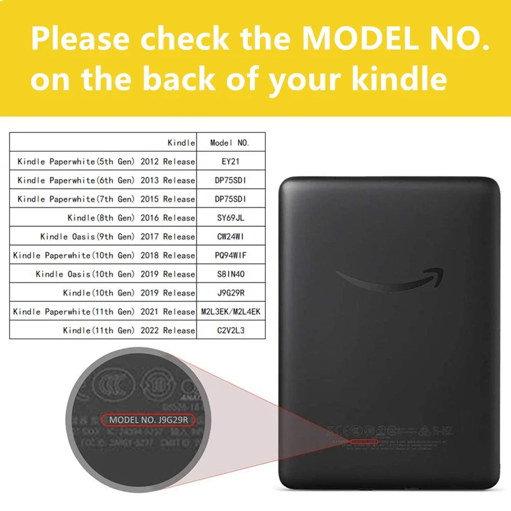 Slim Shell For Amazon Kindle 2019 10th Generation Smart Case
