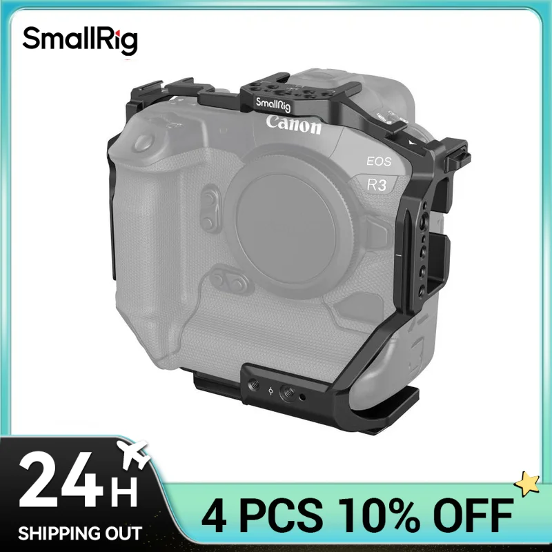 

Клетка SmallRig для камеры Canon EOS R3, все в одном, с быстросъемными пластинами Arca-Swiss для съемки в разных условиях, 3884