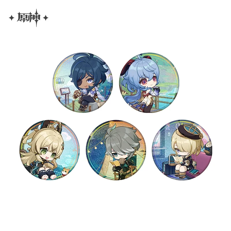 Sunsyea Genshin Impact Official Merch miHoYo Original Q Version Theme Series Badge Acrylic Ornament Pillow Alhaitham Kaeya Ganyu