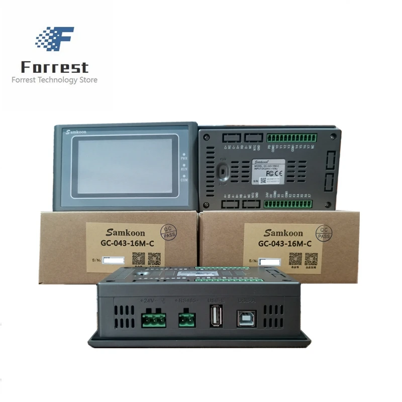 Samkoon-Córtex do processador central do tela táctil A RM9, 4,3 ", GC-043-16M2I-C, GC-043-16M4AI-C, HMI + PLC, DC24V, 200MHZ