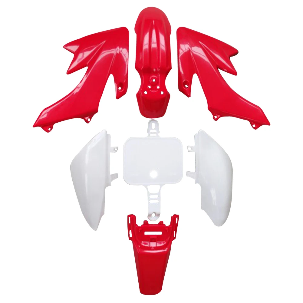 7pcs Full Body Plastic Fender Motorcyc Plastic Fairing Set for CRF 50 Dirt Pit Dirt Bike Plastic Motorcycle Plastic Fairing Set