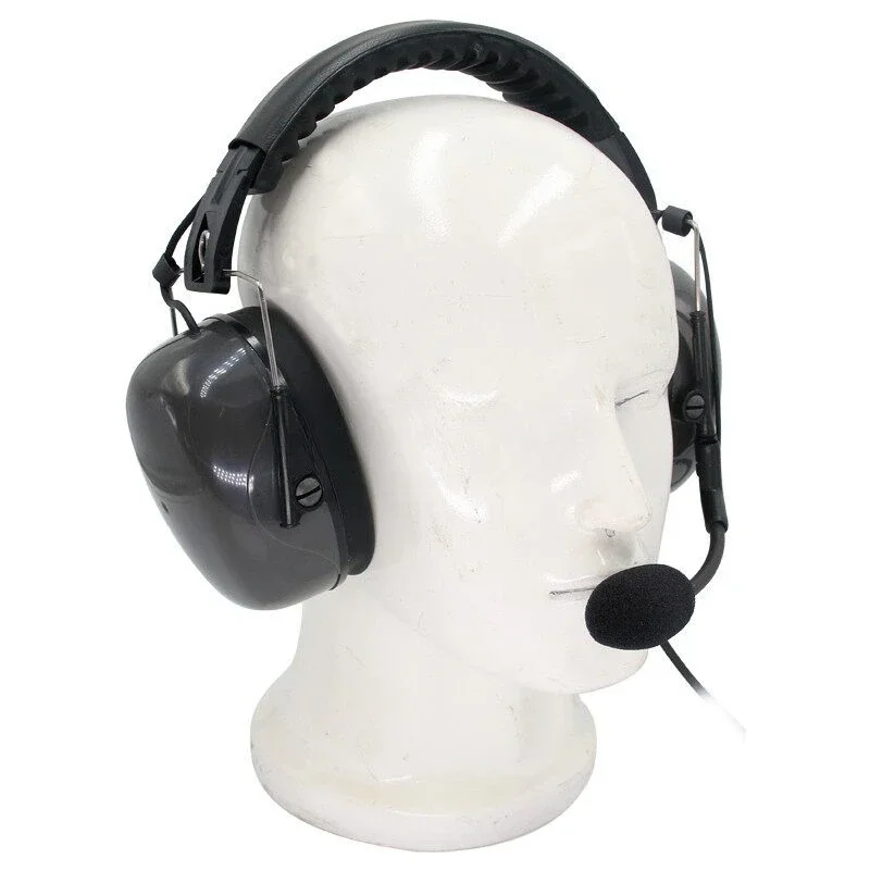 K-Type Walkie Talkie Headset, Binaural Noise Reduction Earpiece, Two Way Radio Earphone with PTT Mic for Walkie-talkie