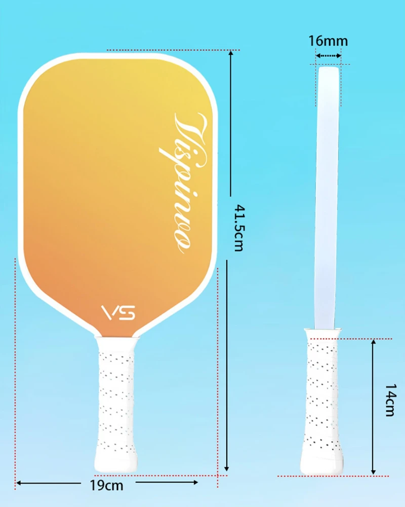 Pickleball paddleT700 ألياف الكربون، سطح بلوري 16 سم وافق Usapa خفيف الوزن للمنافسة الرياضية الخارجية مضرب كرة البيسبول #6